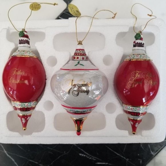 VNTG 2000 Bradford Exchange Santa Millennial Porcelain Ornaments Collection # 3 - Picture 2 of 10